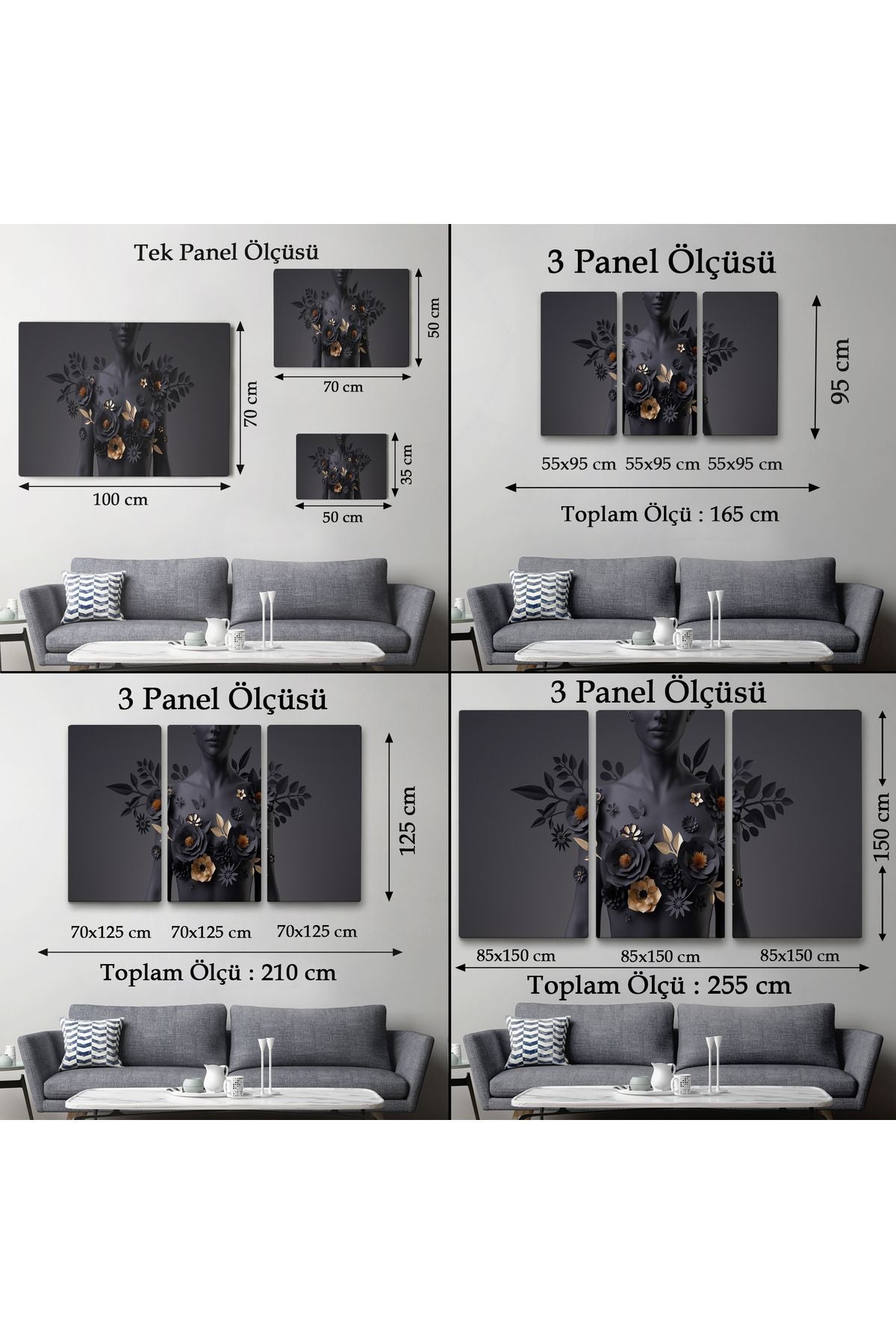 Dekoratif Kadın Büstü Duvar Tablosu-3558