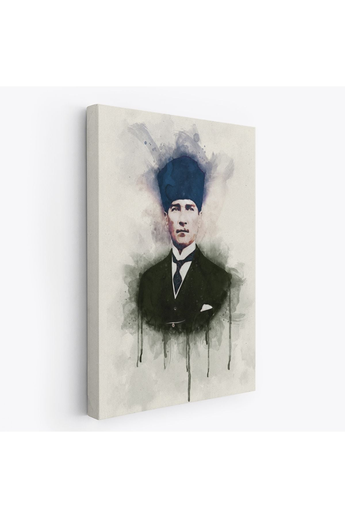 DB Atatürk Portre Tablosu Mustafa Kemal Atatürk Dikdörtgen Dekoratif Kanvas Tablo-CZ-77