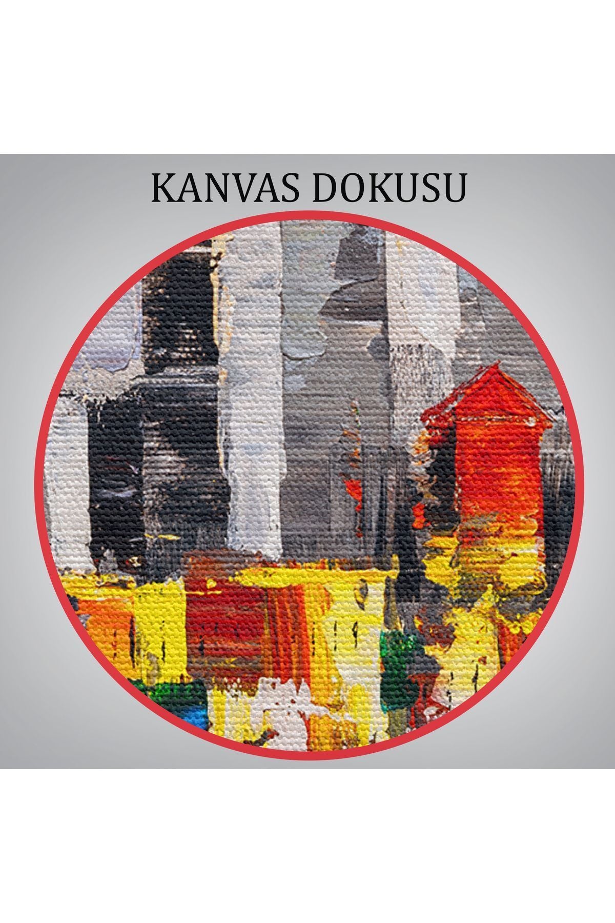 New York Şehir Manzarası Yağlıboya Görünüm Dekoratif Kanvas Duvar Tablosu-3557