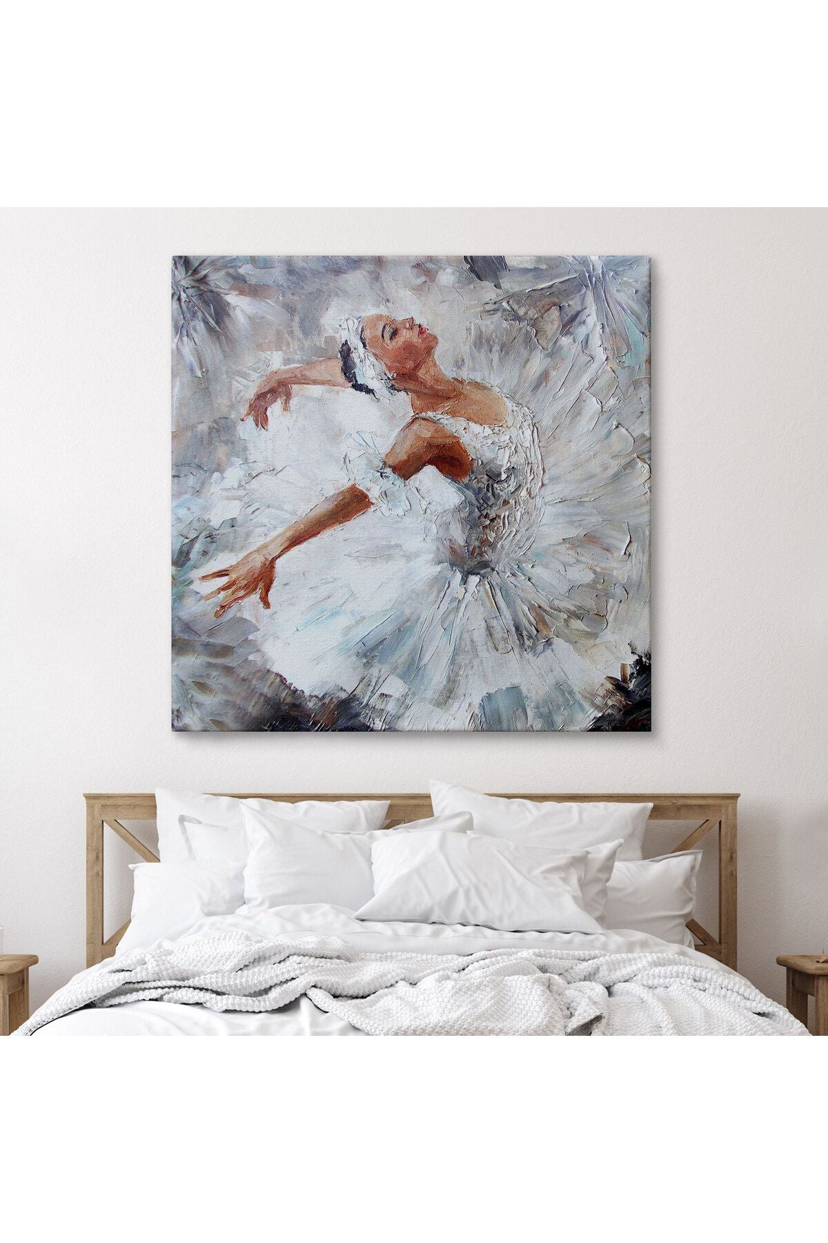 mstseri001 Balerin Kız Yağlıboya Görünüm Dekoratif Kanvas Duvar Tablosu-5824