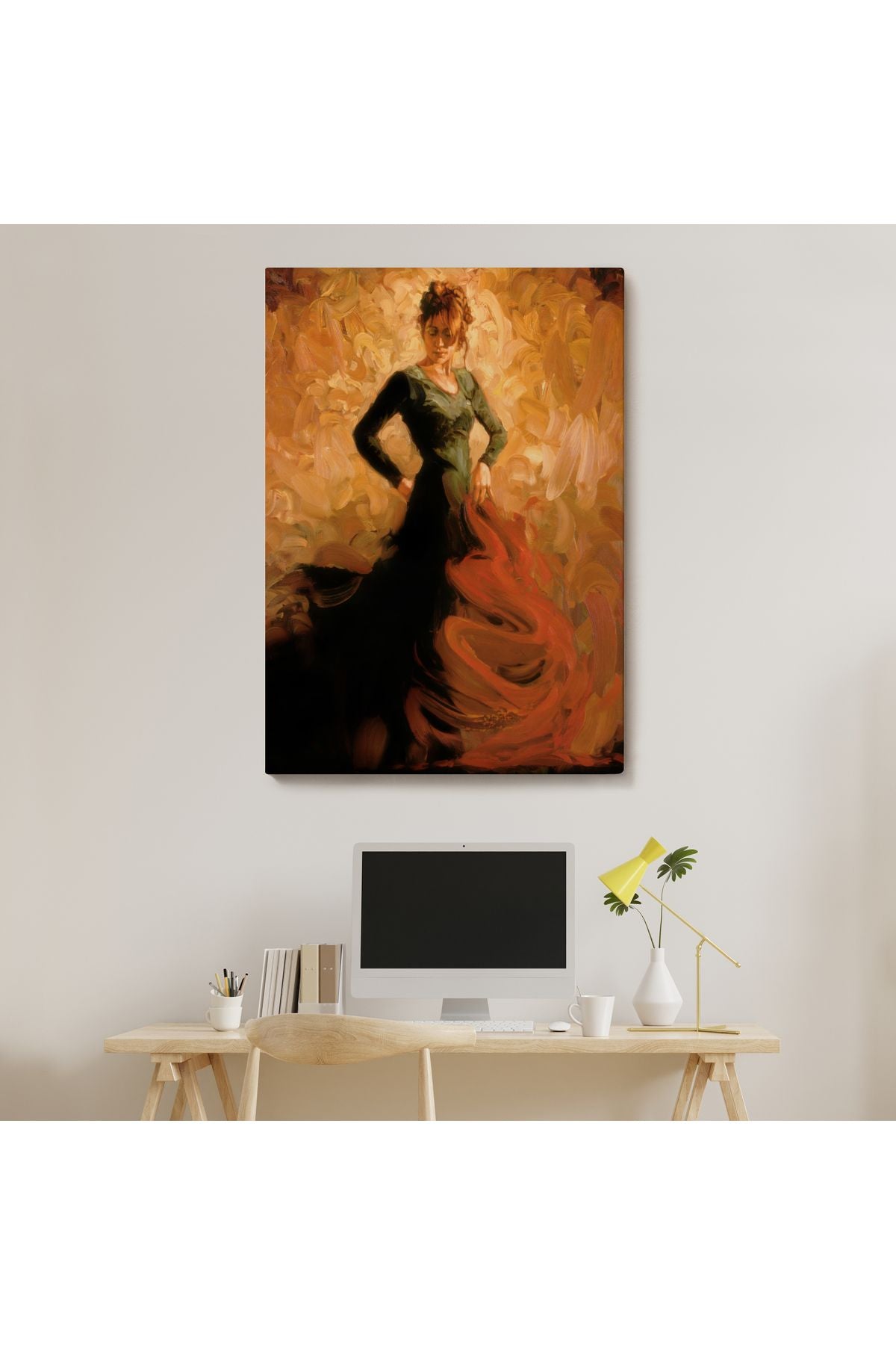 Flamenko Dansçısı Kadın Dekoratif Duvar Tablosu-6425