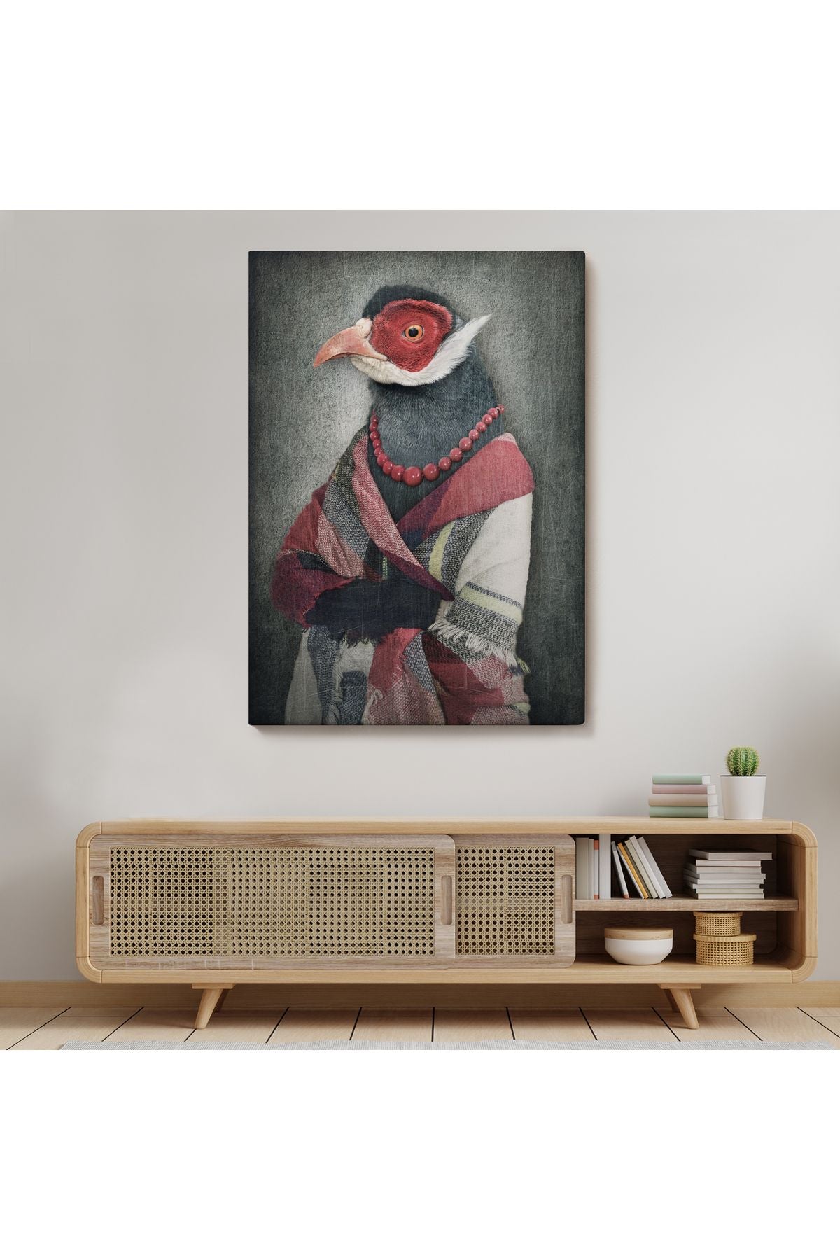 Kuş Kafalı İnsan Kanvas Tablo-4992