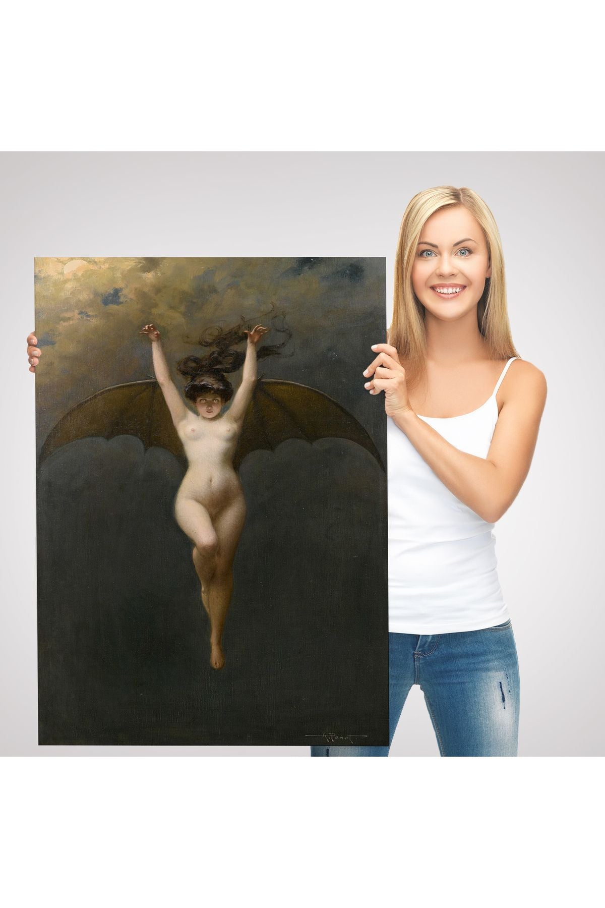 Yarasa Kadın Tablosu, Albert Joseph Pénot, La Femme Chauve Souris-6171