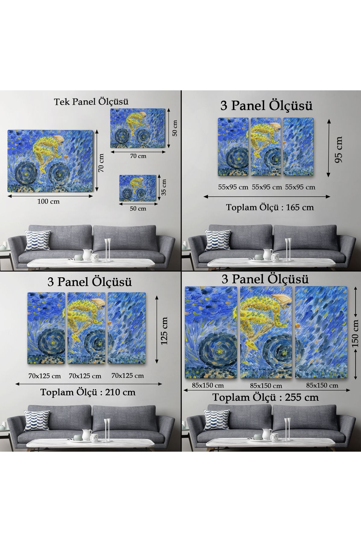 Yağmurda Süren Bisikletçi Yağlıboya Görünüm Dekoratif Kanvas Duvar Tablosu-3609