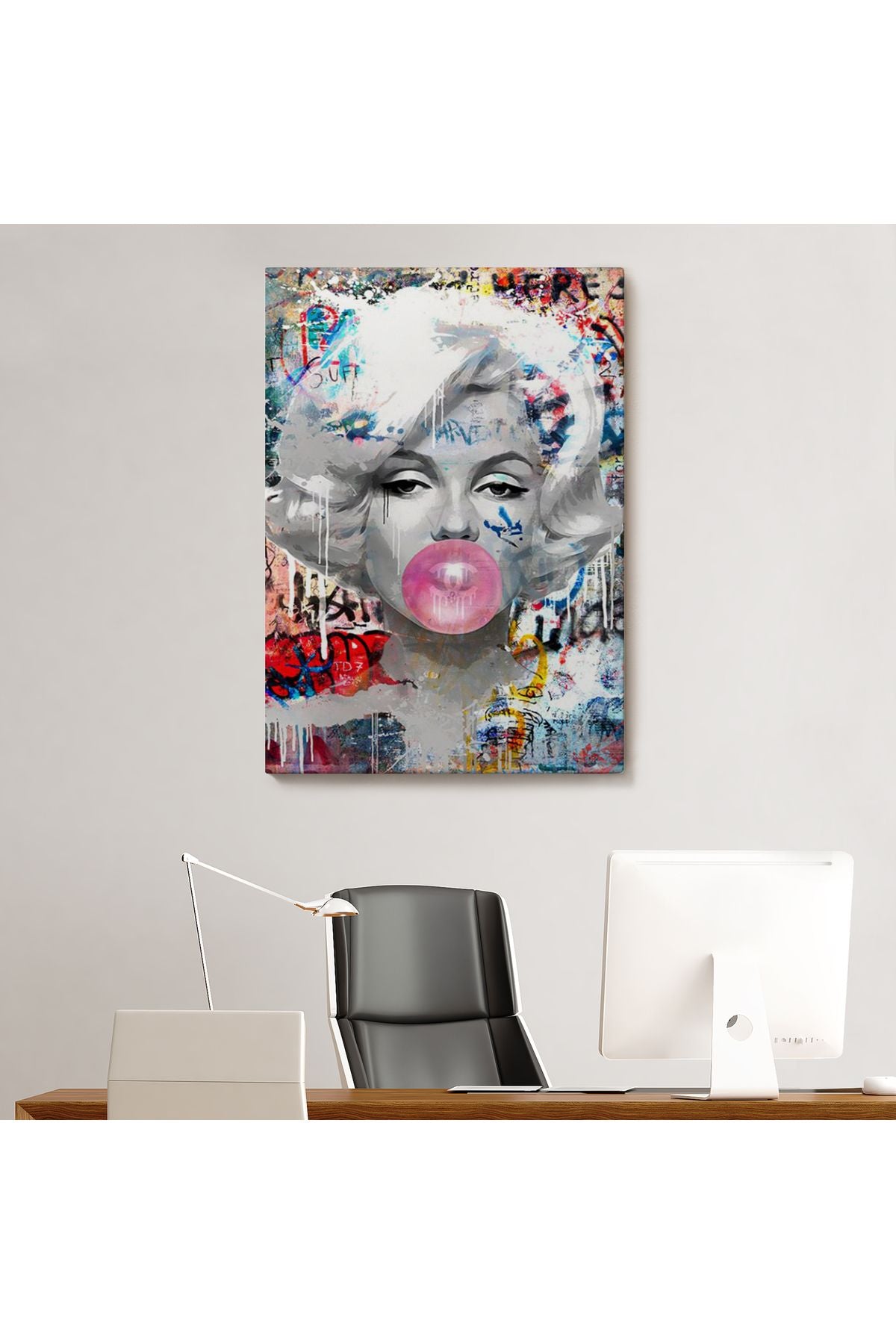 Marilyn Monroe Graffiti Pop Art Duvar Tablosu-6471