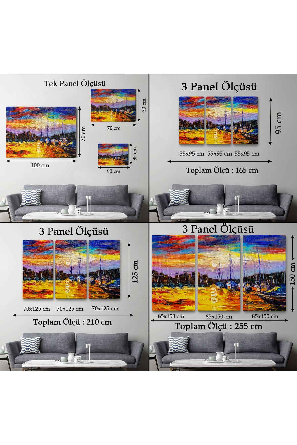 DB HG Balıkçı Köyü Kanvas Duvar Tablosu-1188