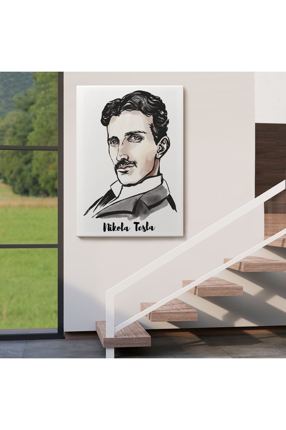 Nikola Tesla Dekoratif Kanvas Tablo-5917