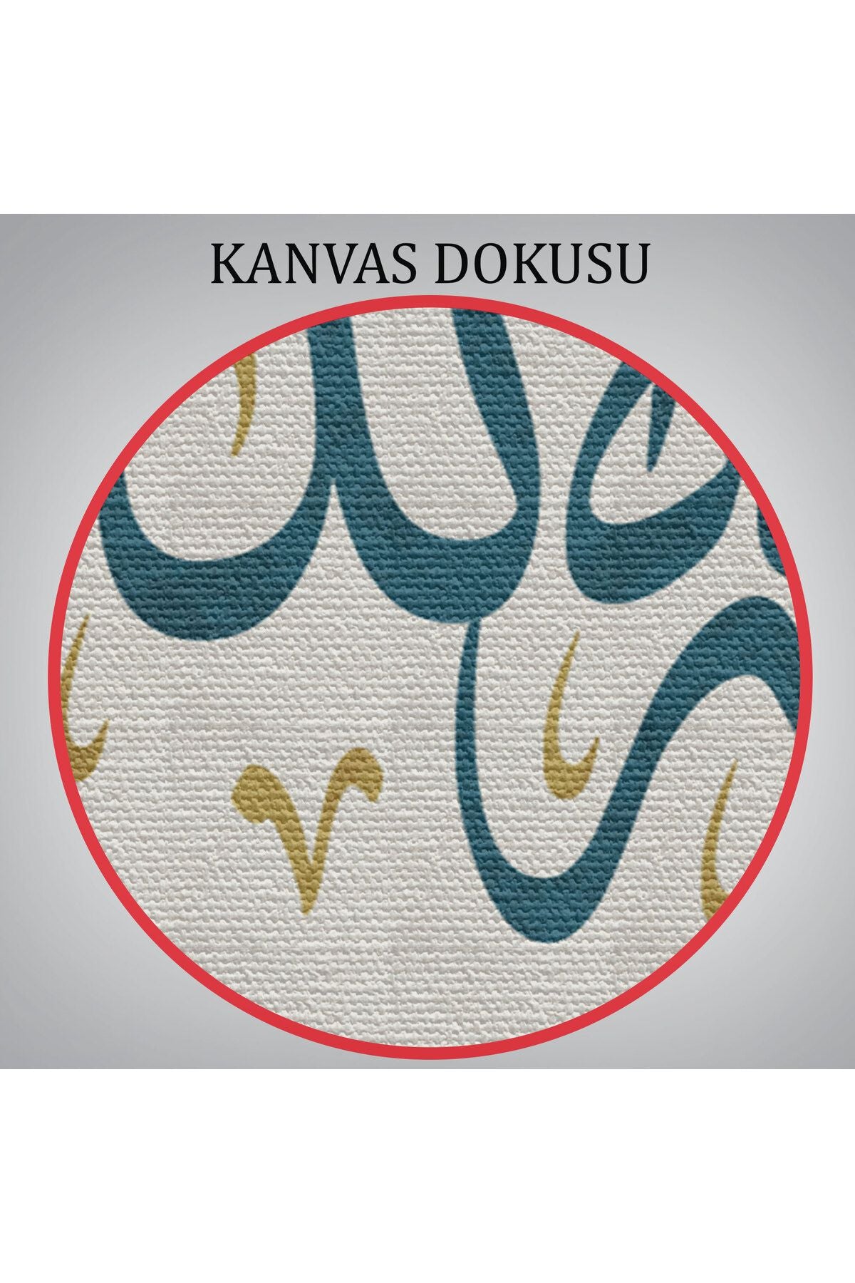 Allah'tan Başka İlah Yoktur; Hz Muhammed Onun Kulu ve Elçisidir Yazılı Kanvas Tablo-3275