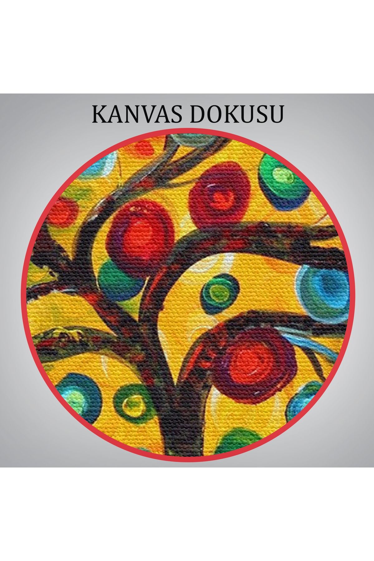 Sürreal Ağaçtaki Renkler Senfonisi Tablosu-6625