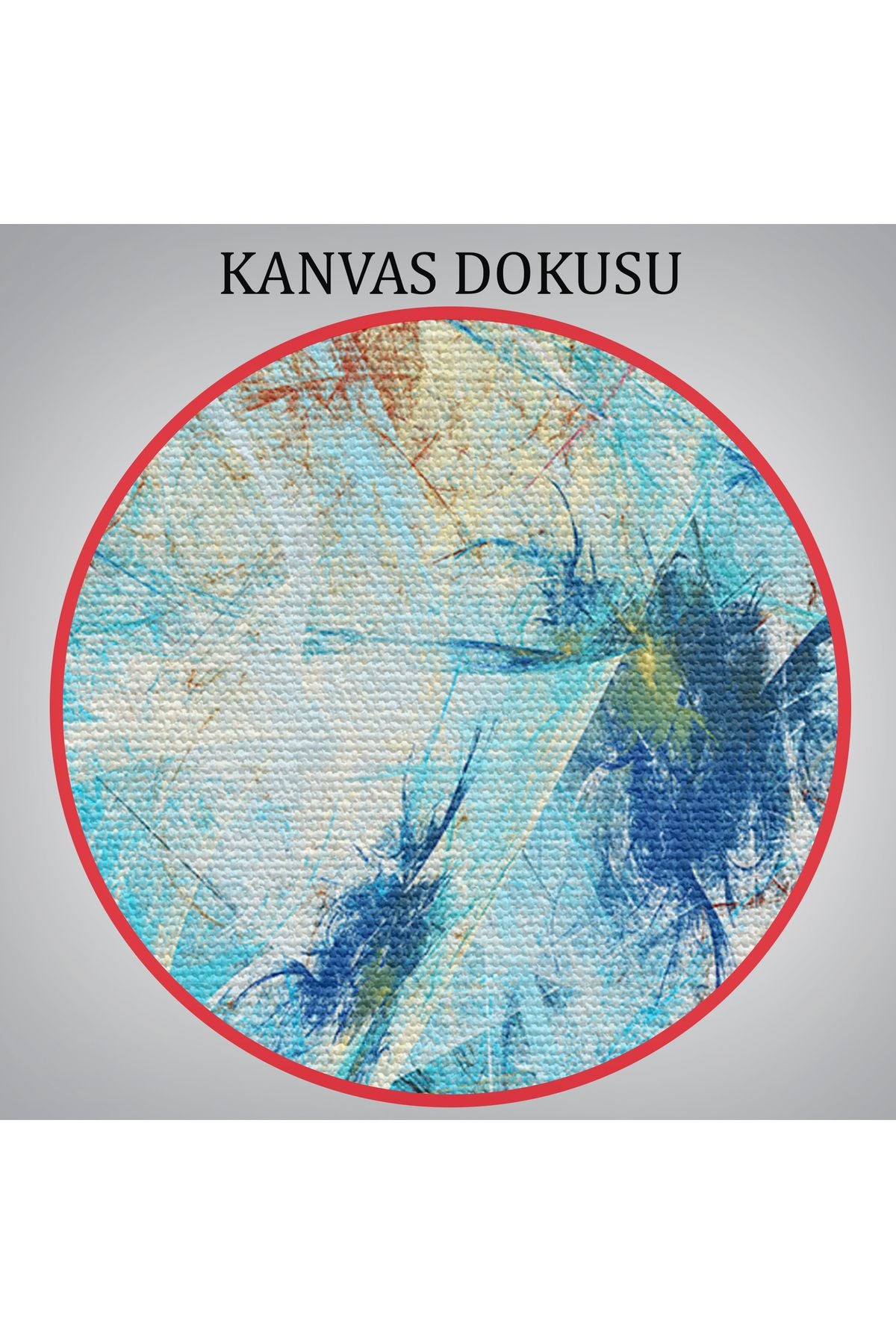 Soyut Yağlıboya Görünüm Dekoratif Kanvas Duvar Tablo-3502