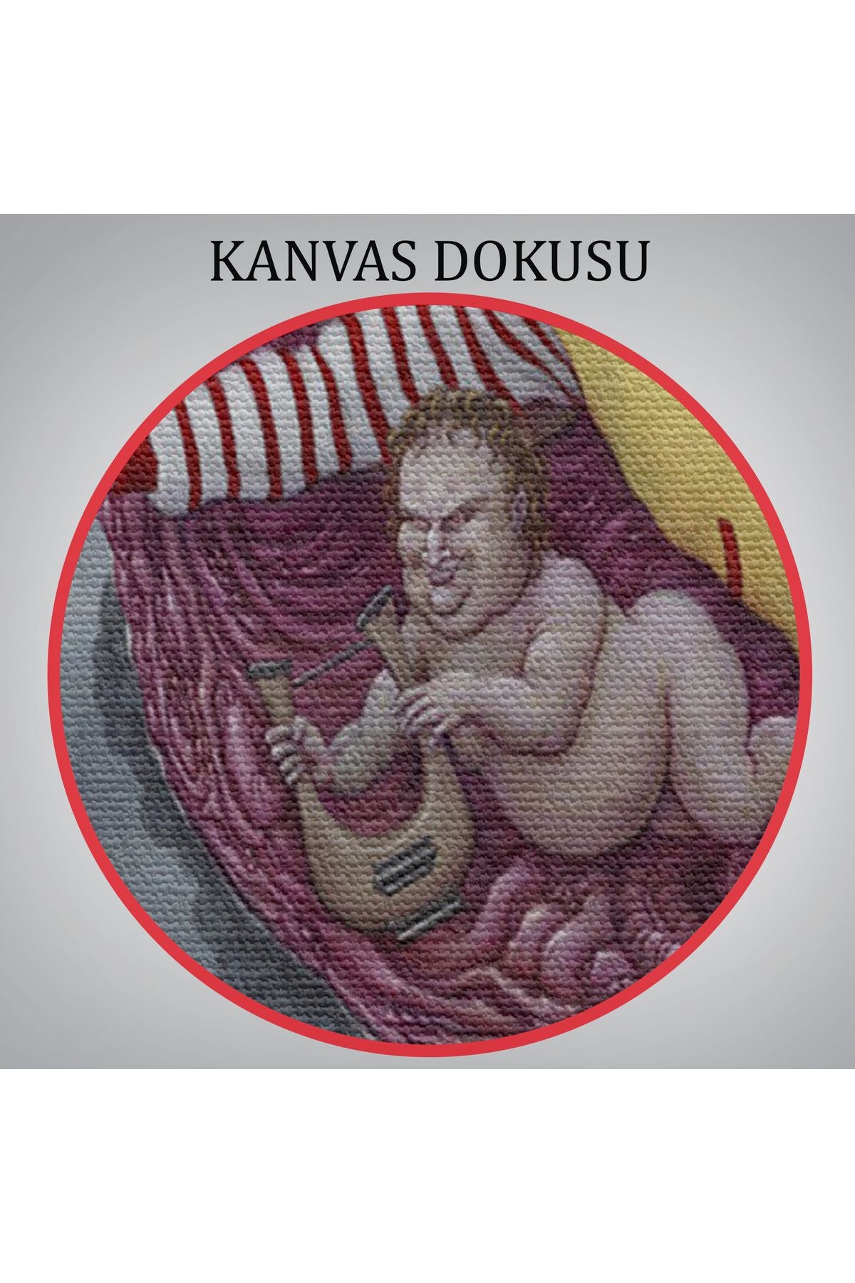 Ademin / Tanrının Eli Temalı Dönemin Kapitalizmini Vurgulayan Kanvas Tablo-5090