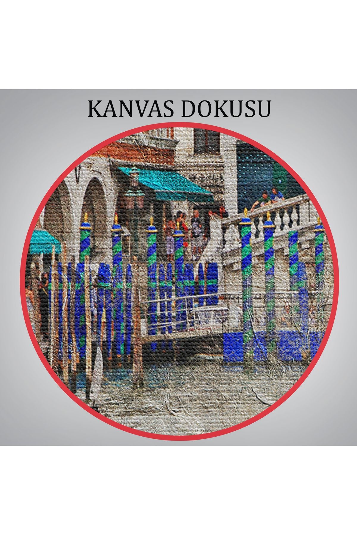 Venedik Kanalları Yağlıboya Çalışması Dekoratif Tablo-3427