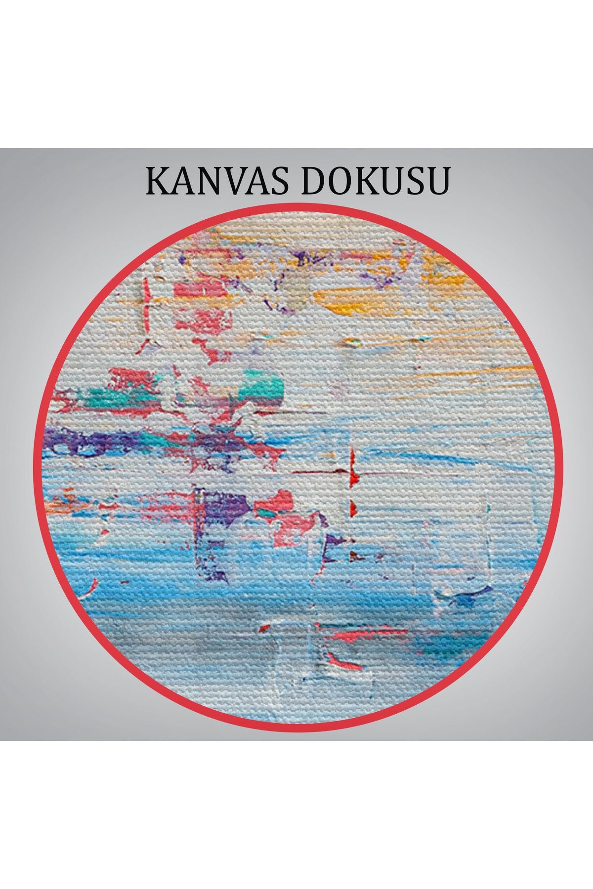 Soyut Yağlıboya Görünüm Dekoratif Kanvas Duvar Tablosu-3720