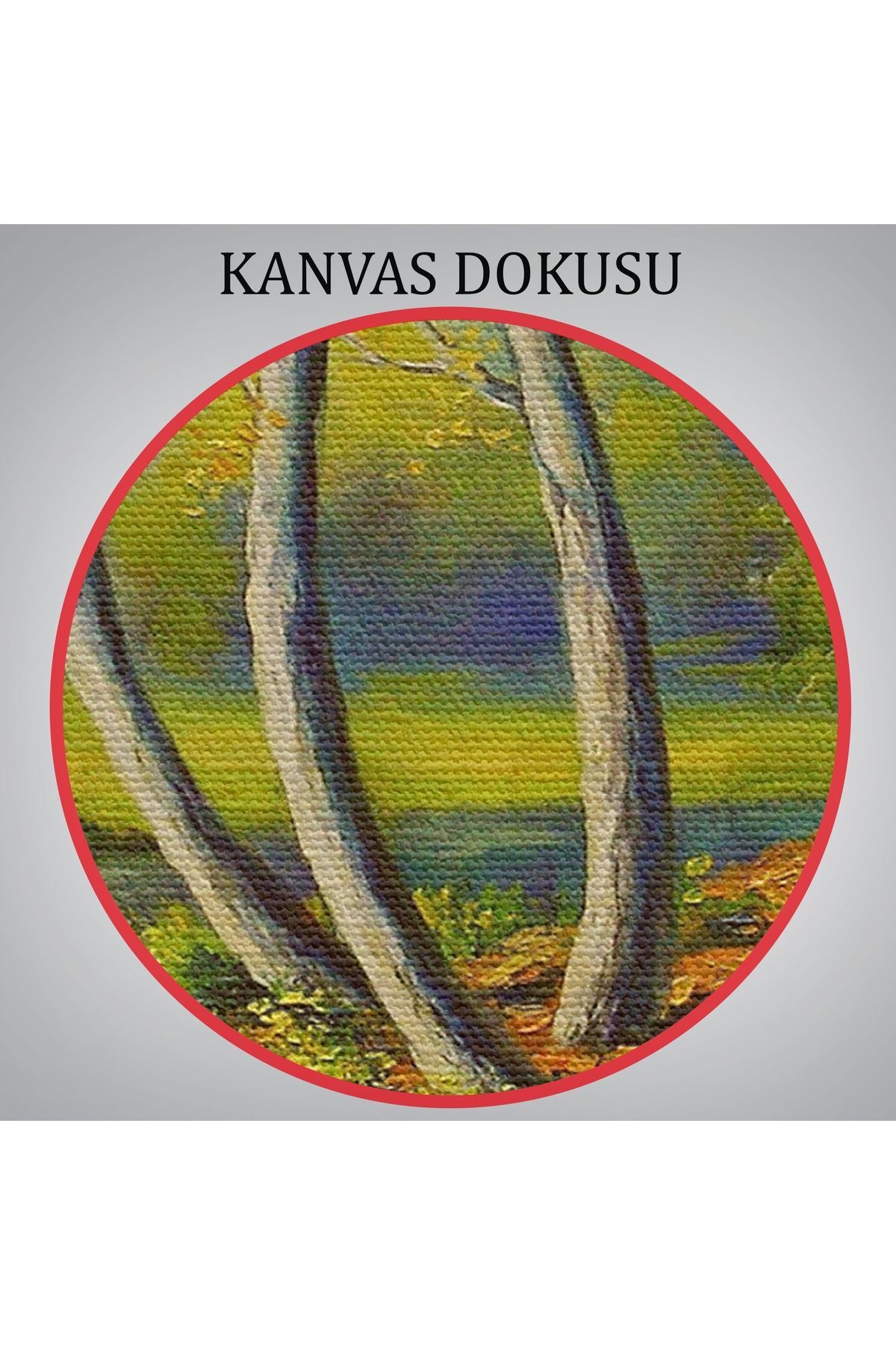 Nehir Manzaralı Yağlıboya Görünüm Dekoratif Kanvas Duvar Tablosu-3617