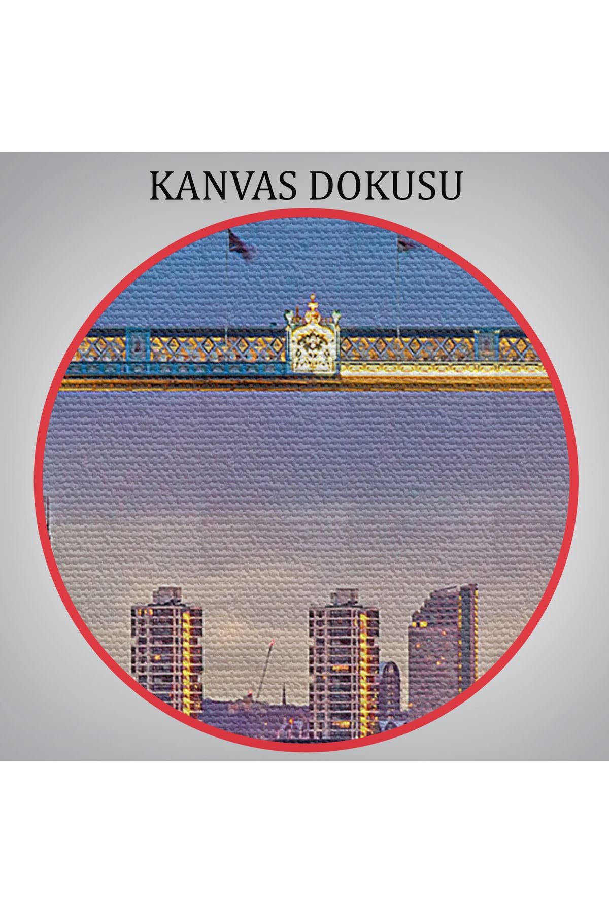 Özel Tasarım Londra Köprüsü Gece Manzara Tablosu-6638