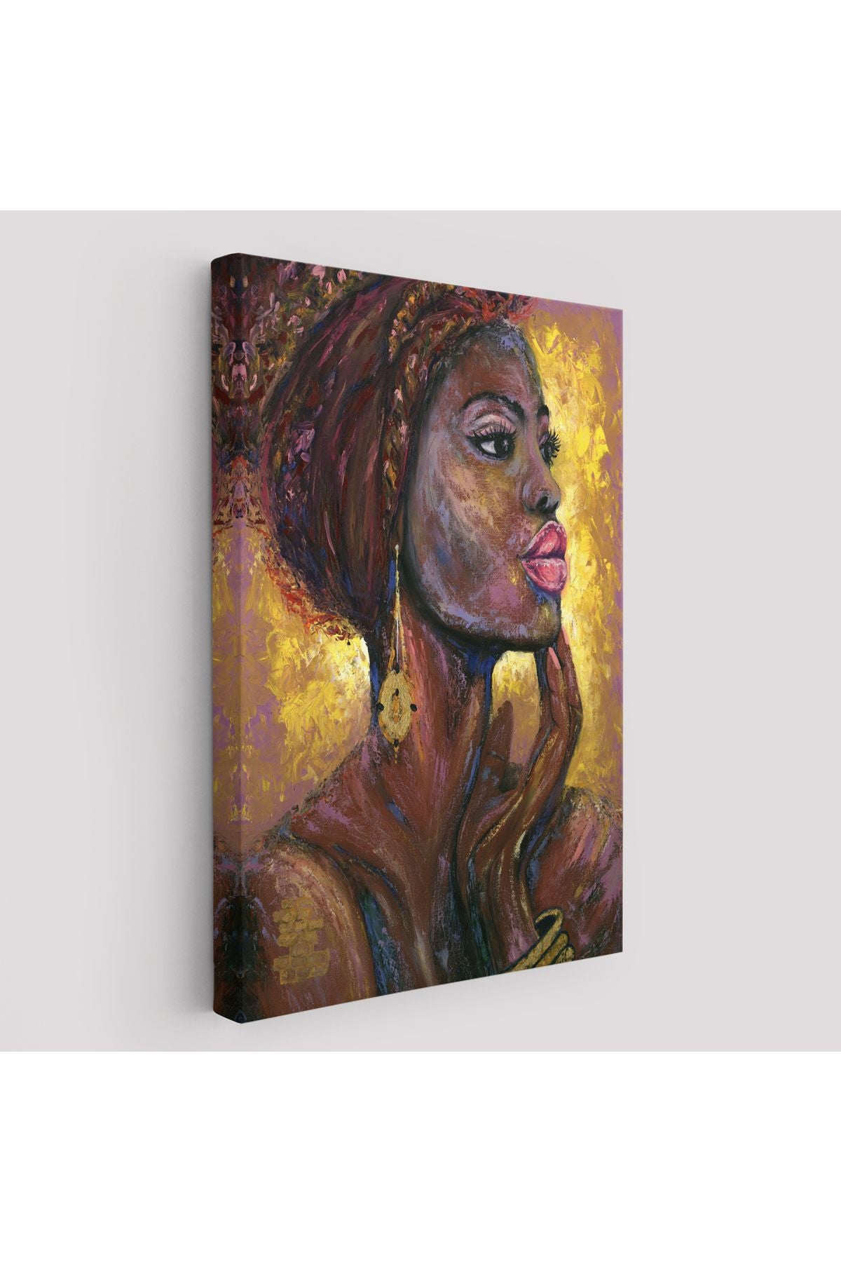 Afrikalı Kadın Portresi Pop Art Duvar Tablosu-6008