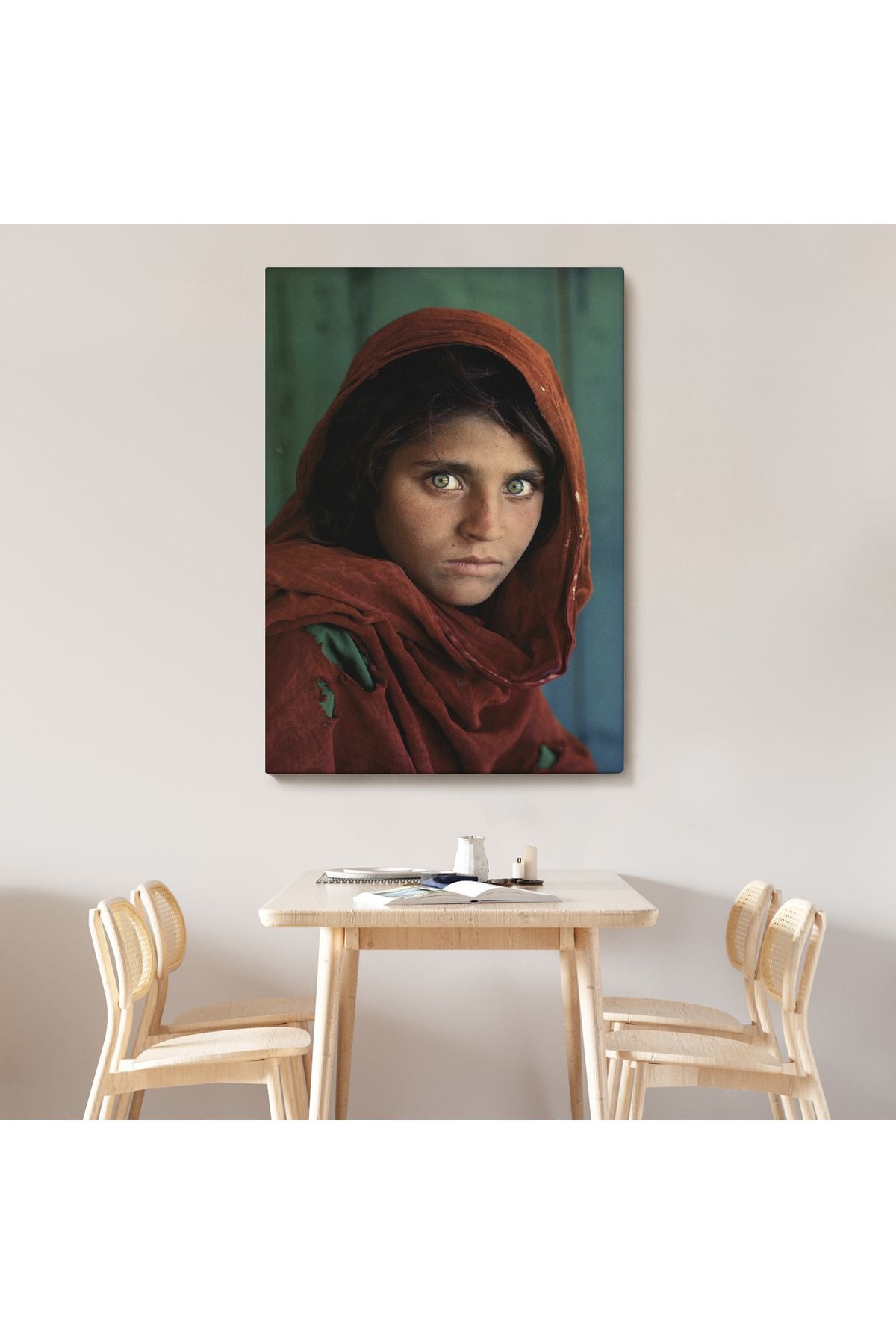 Afgan Kızı Ünlü Fotoğrafçı Steve Mccurry National Geographic Kanvas Tablo-5217