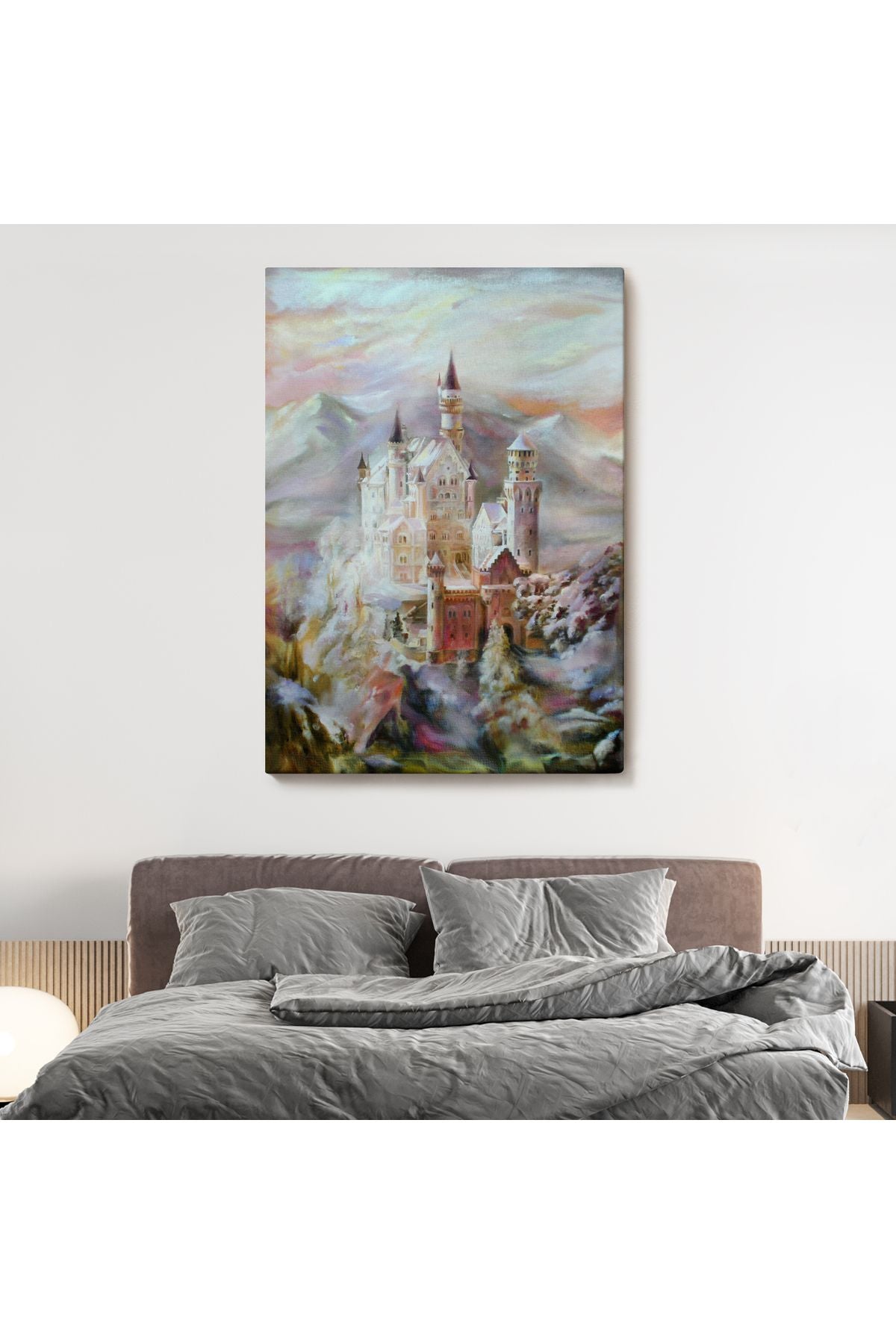 Dağların Arasındaki Şato Kanvas Tablo-5976