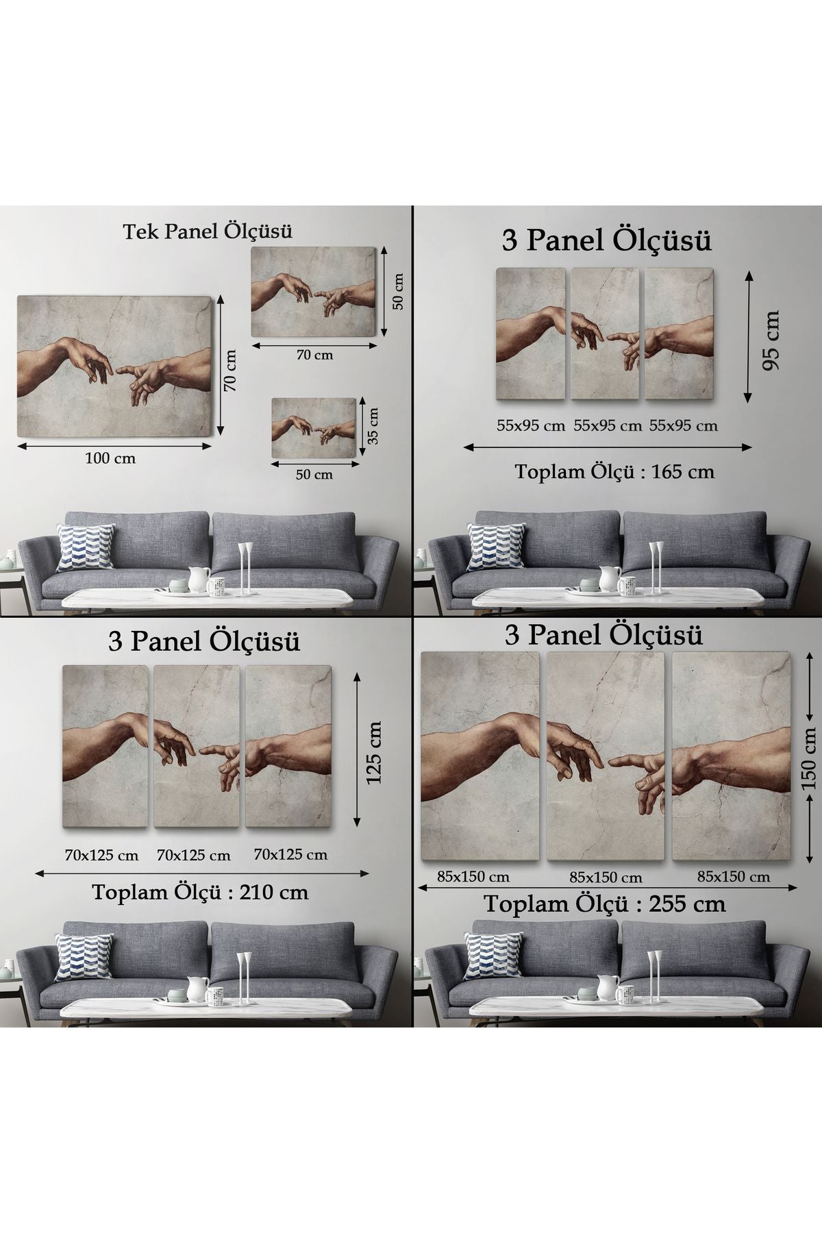 Ademin Yaratılışı Michelangelo Kanvas Tablo-3753