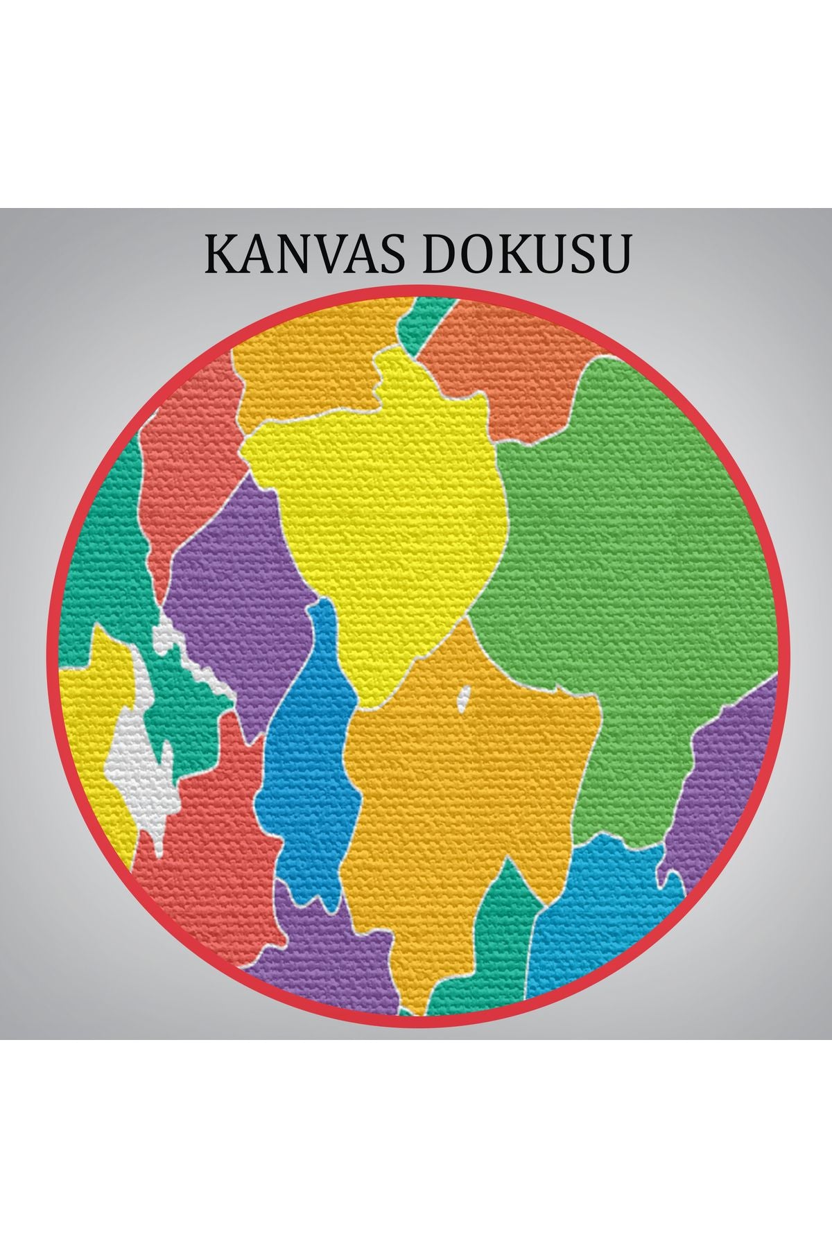 Kanvas Türkiye Haritası Dekoratif Tablo 1099