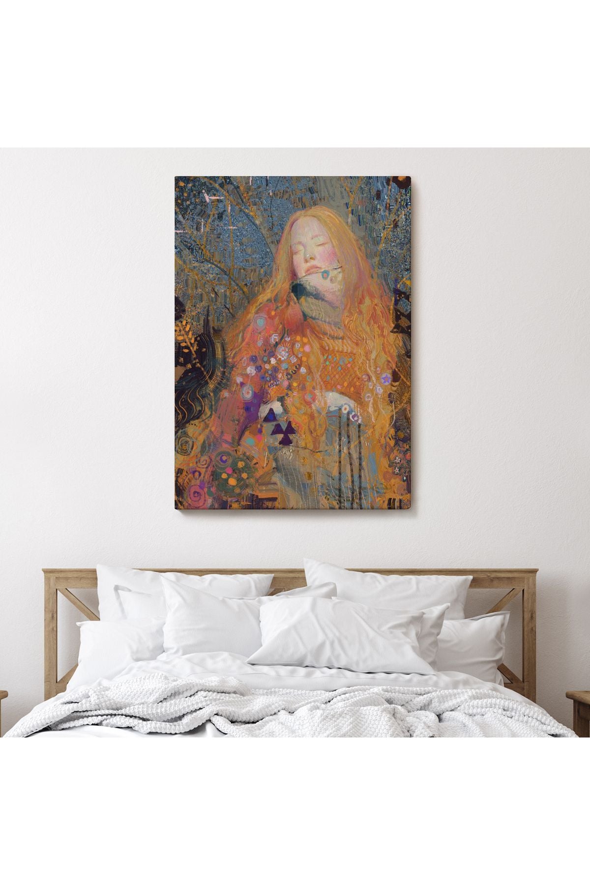 Sarışın Güzel Kadın Duvar Tablosu-6100