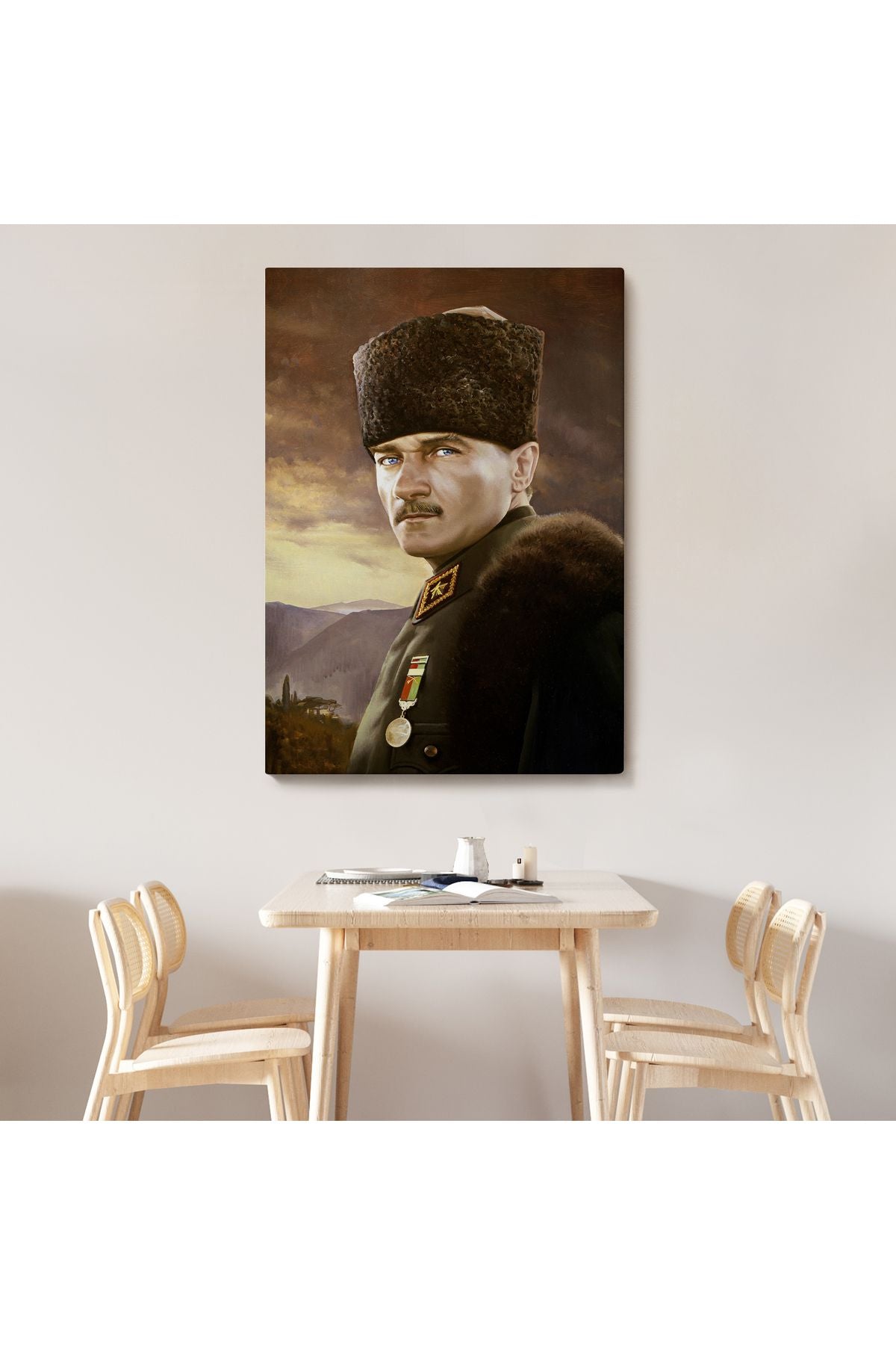 Kalpaklı Mustafa Kemal Atatürk Duvar Tablosu -6448