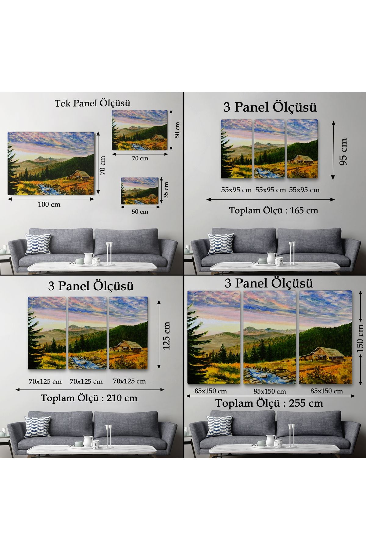 Ukrayna Köy Evi Manzarasİ Dekoratf Duvar Tablosu-3481