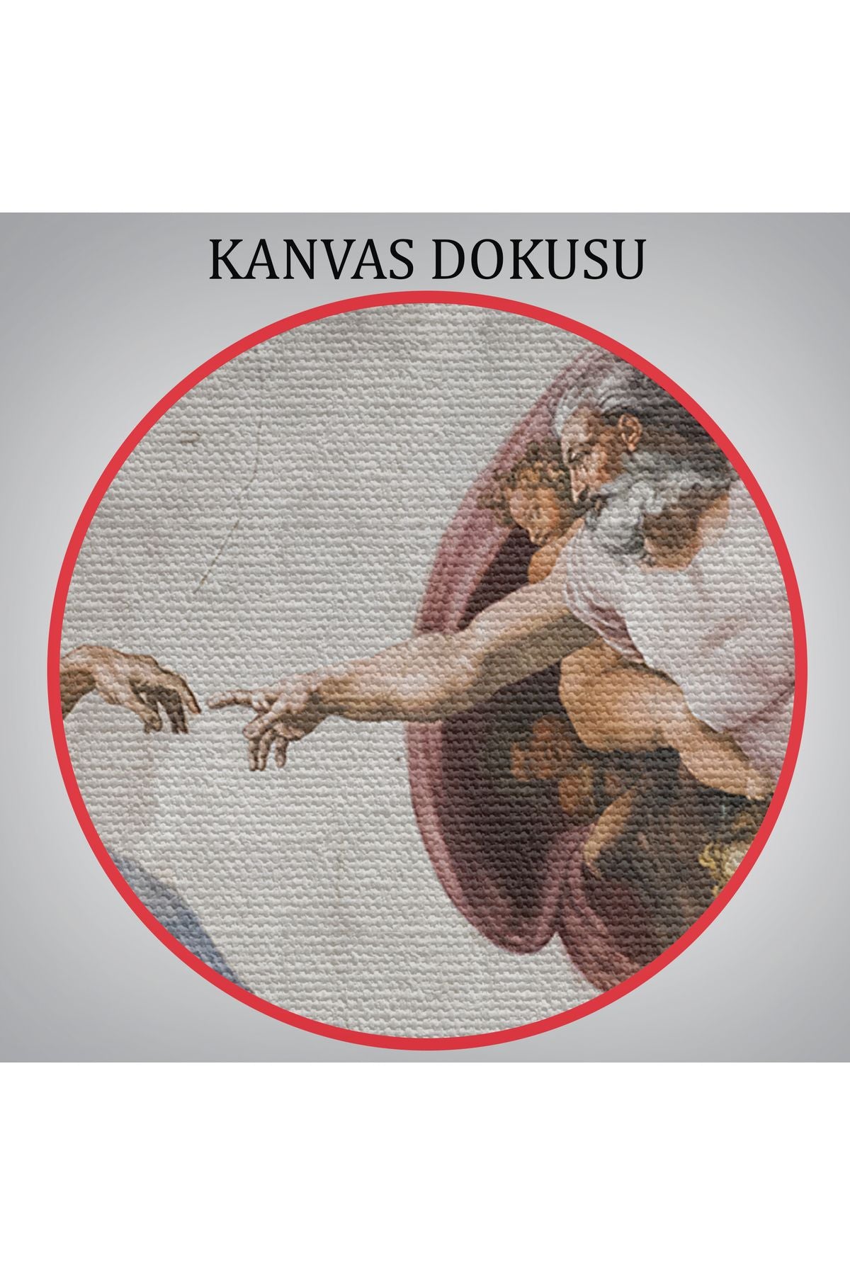 Ademin Yaratılışı Uzanan Eller Kanvas Tablo, Ademin Eli, Tanrının Eli-5187