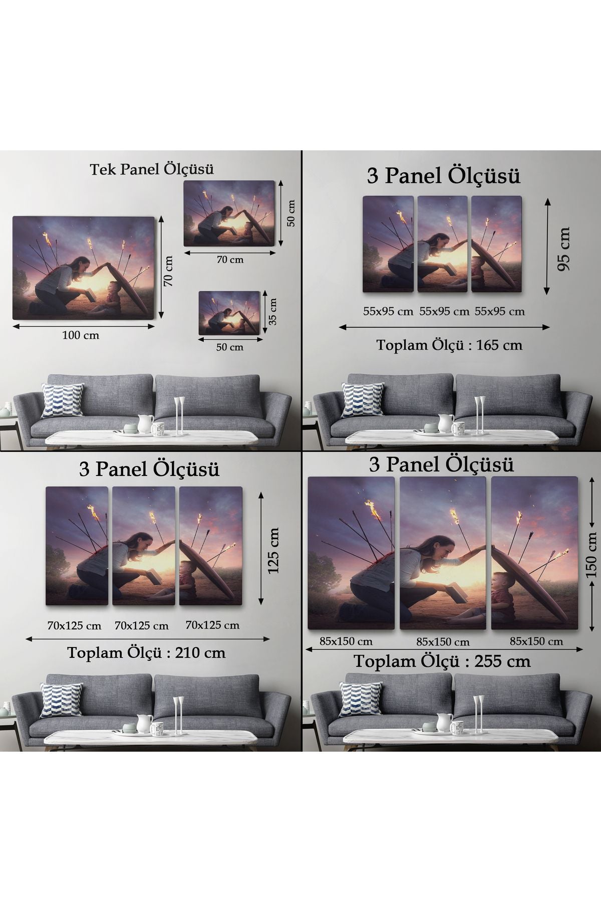 Çocuğunu Bilgi İle Koruyan Anne Kanvas Tablo, Kütüphane Posteri-5411