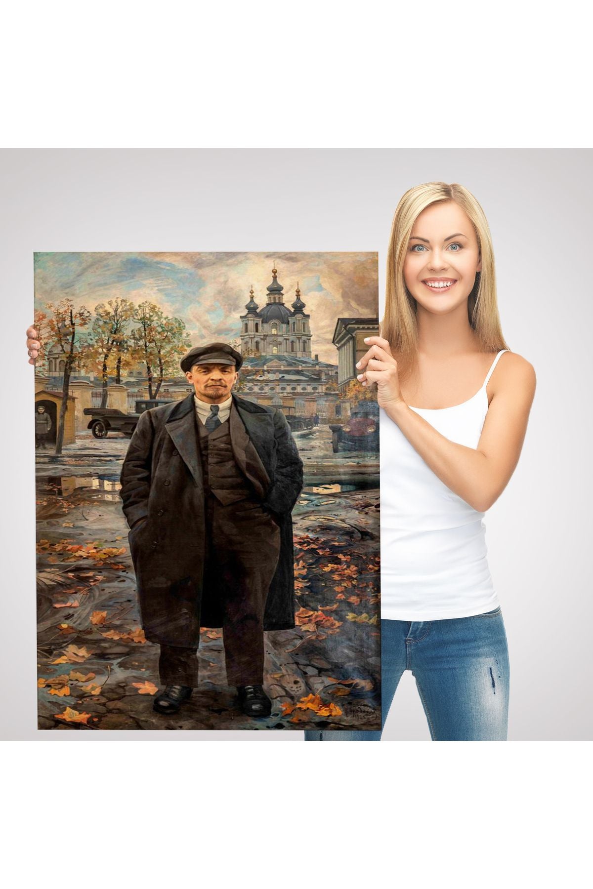 Vladimir Lenin Sovyet Dönemi Rusya Dekoratif Duvar Tablosu-6194