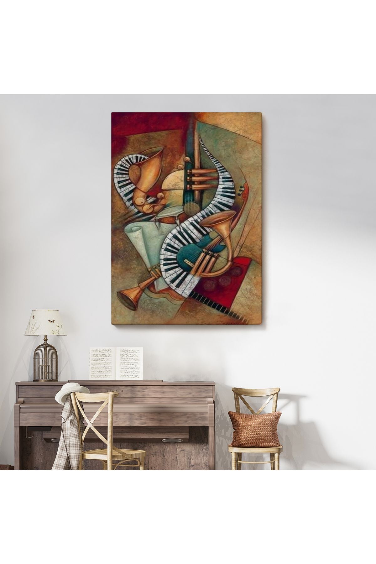 Müzik Aletleri Sürreal Tablosu-6487