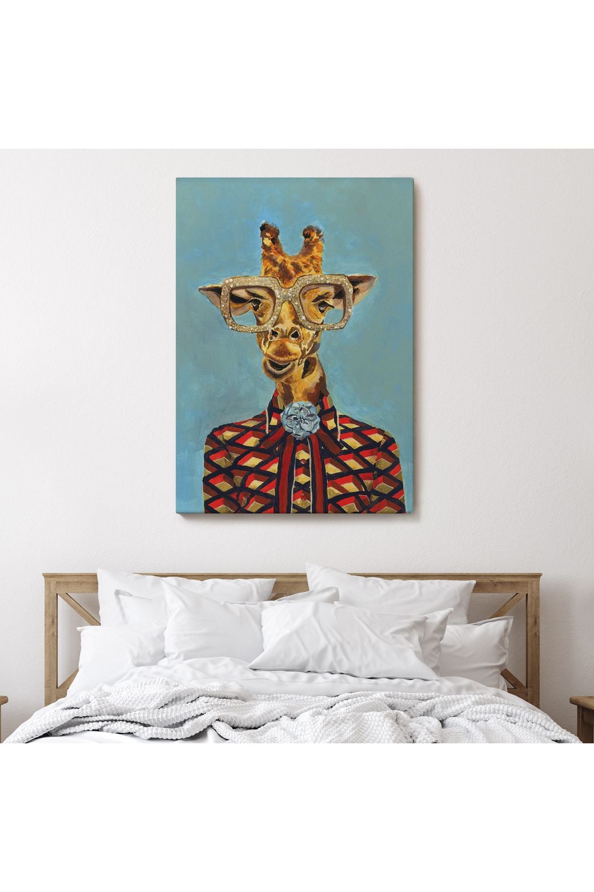 Sosyetik Zürafa Dekoratif Duvar Tablosu-6131