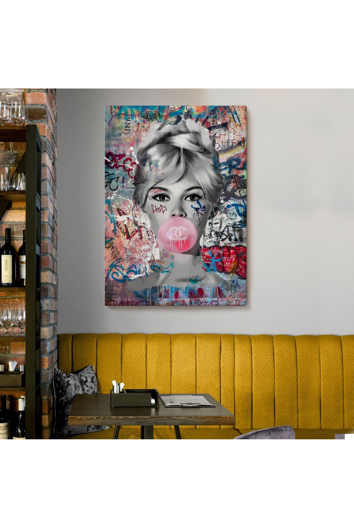 Brigitte Bardot Graffiti Pop Art Duvar Tablosu-6469