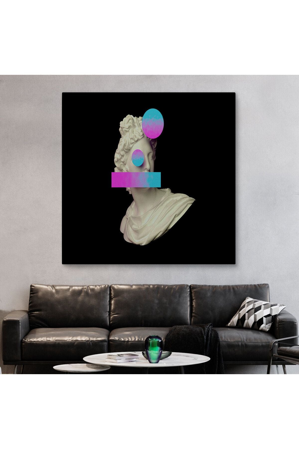 Vaporwave Tarzı Çağdaş Sanat Kanvas Tablo-5100