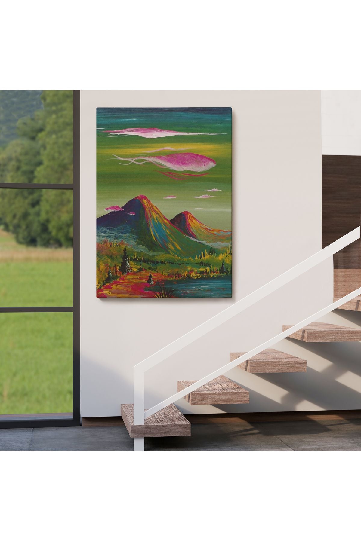 Dağ Manzarası Dekoratif Duvar Tablosu-6122