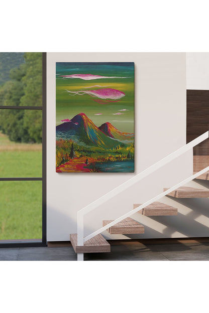 Dağ Manzarası Dekoratif Duvar Tablosu-6122