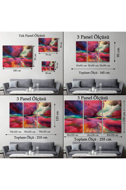 Hayal Gücü Bulutları Dekoratif Kanvas Duvar Tablosu-3721