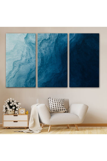 Okyanus Katmanları Soyut Modern Görüntüsü Kanvas Tablo-5043