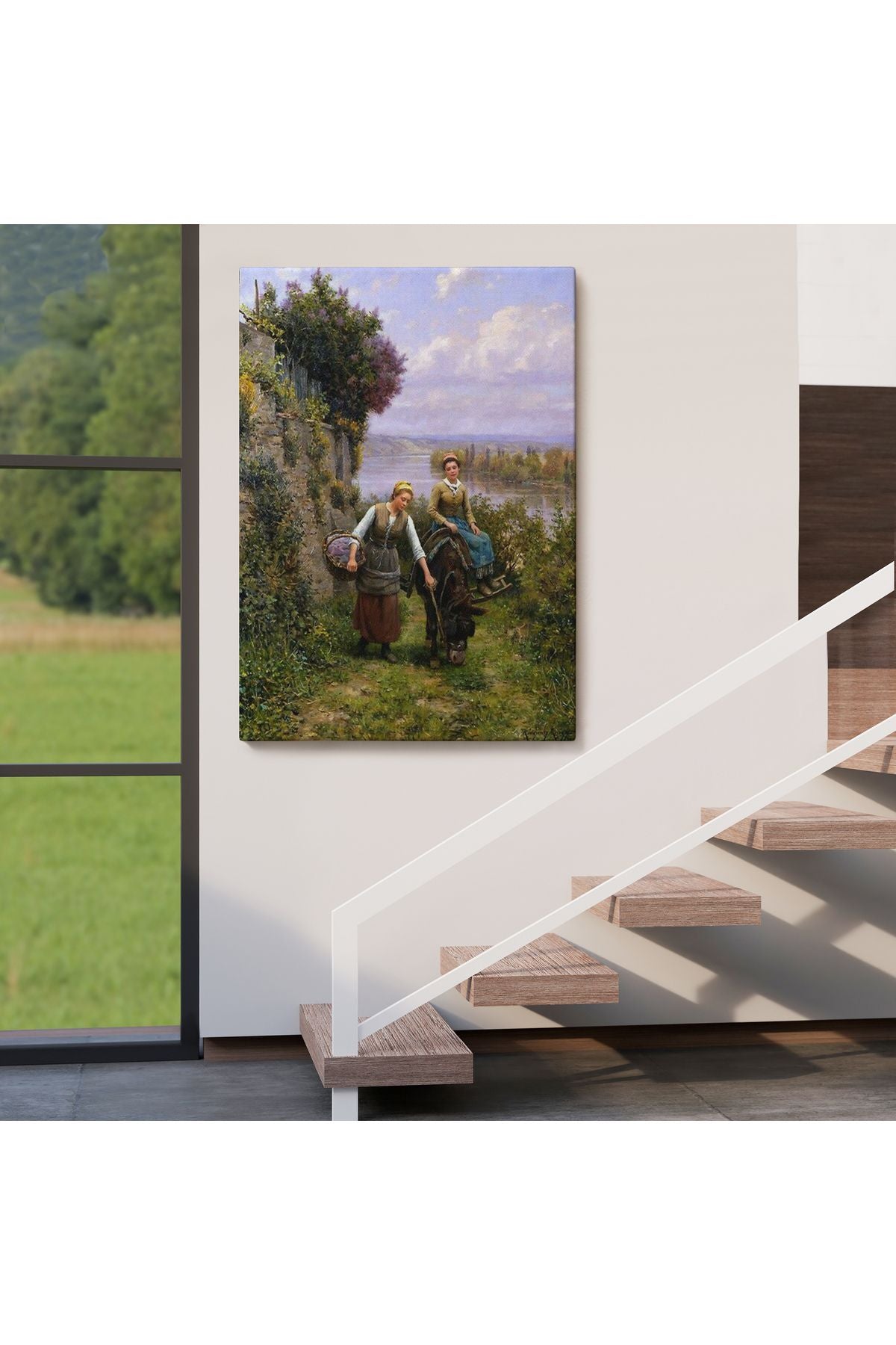Dere Kenarındaki Köylü Kızları Duvar Tablosu-6016