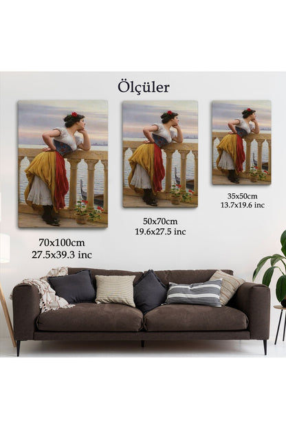 Eugen von Blaas ın Bekleyiş İsimli Eseri Duvar Tablosu-6117