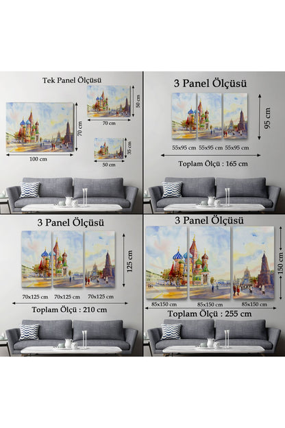 Kremlin Ve Kızıl Meydan Aziz Basil Katedrali Moskova Tablo-3559