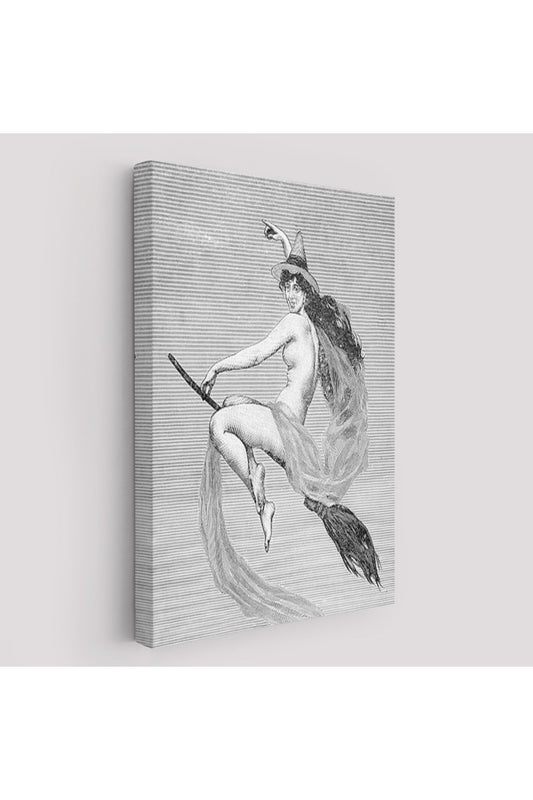 HG Süpürgedeki Cadı, Gotik Sanat Çıplak Cadı Duvar Tablosu-5190