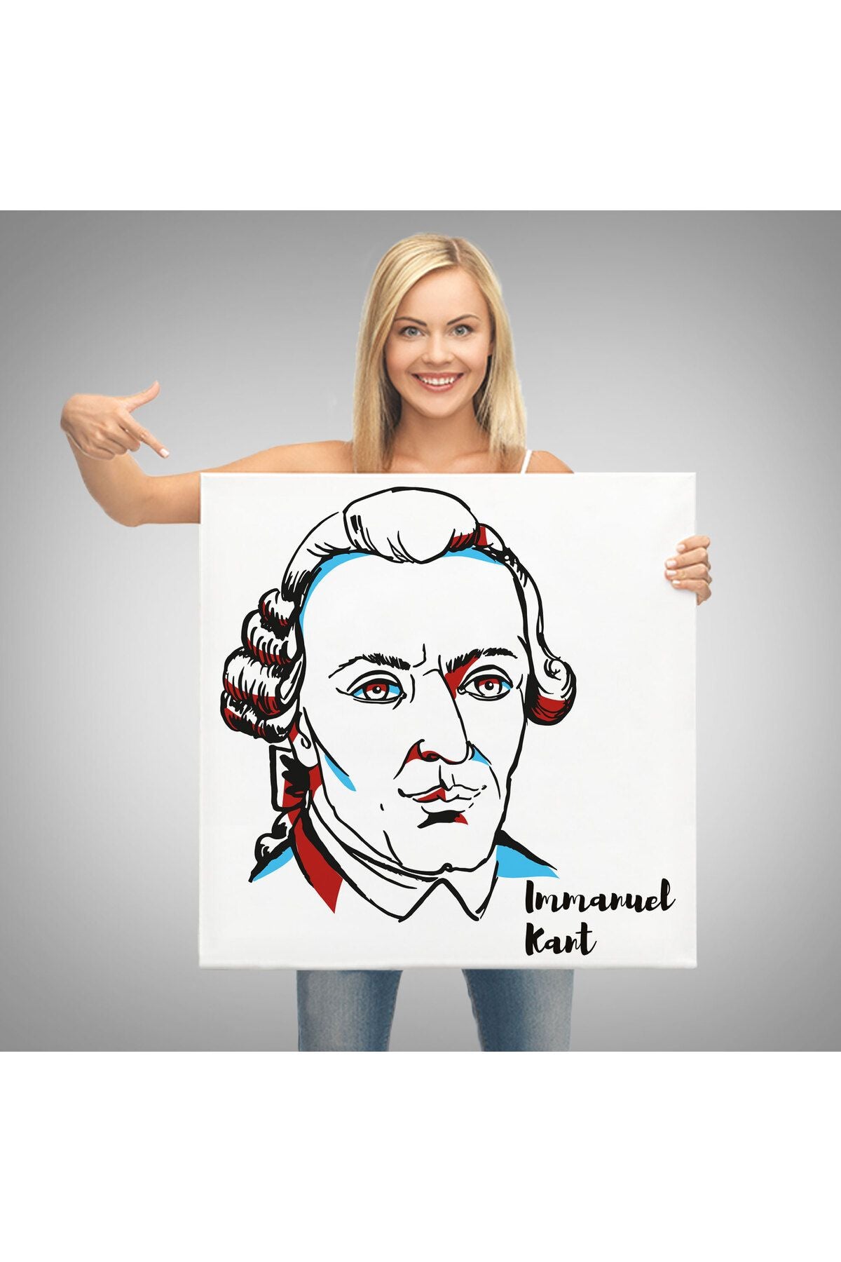 Immanuel Kant Dekoratif Kanvas Tablo-5820