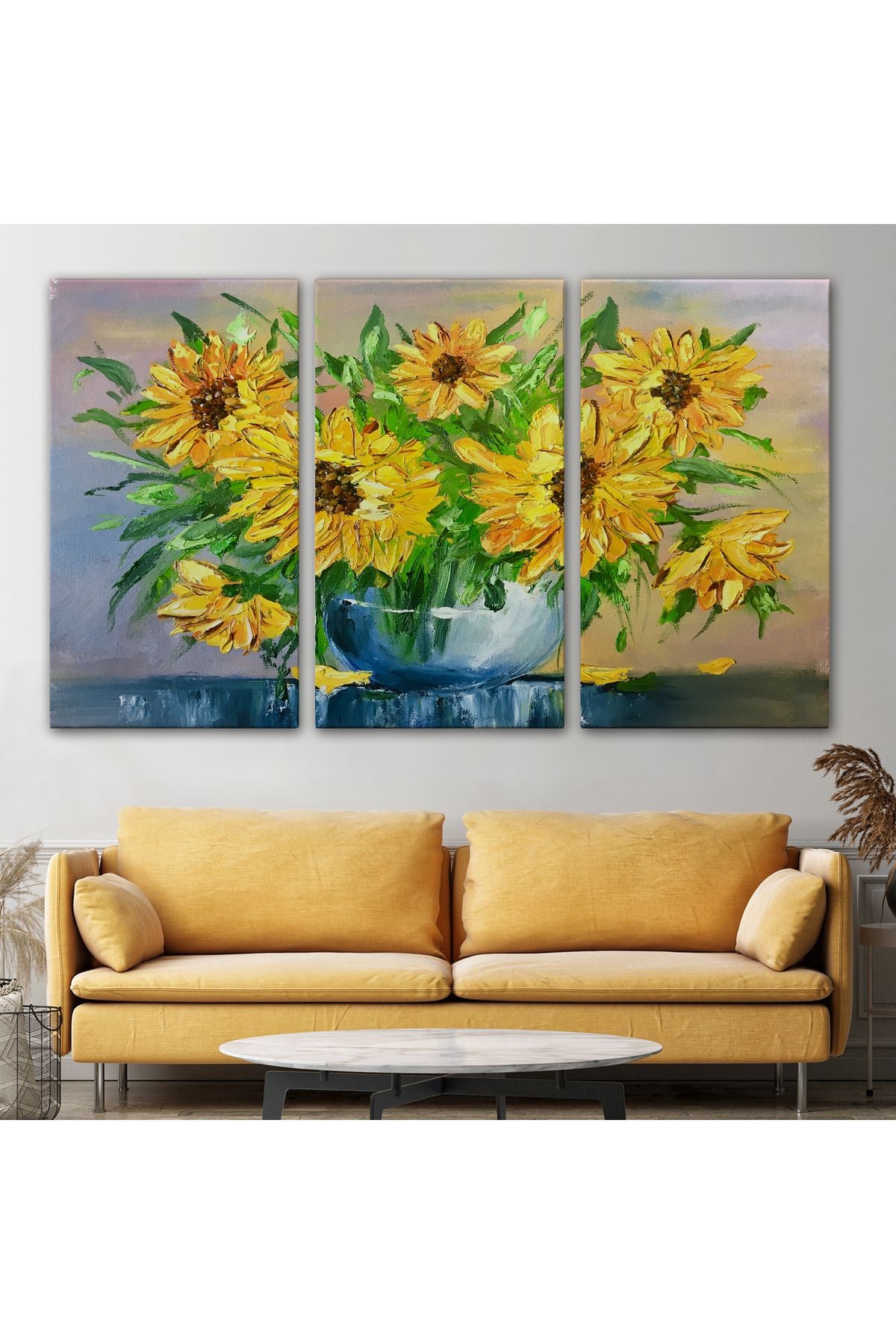 DB HG Vazodaki Ayçiçekleri Duvar Tablosu-1237
