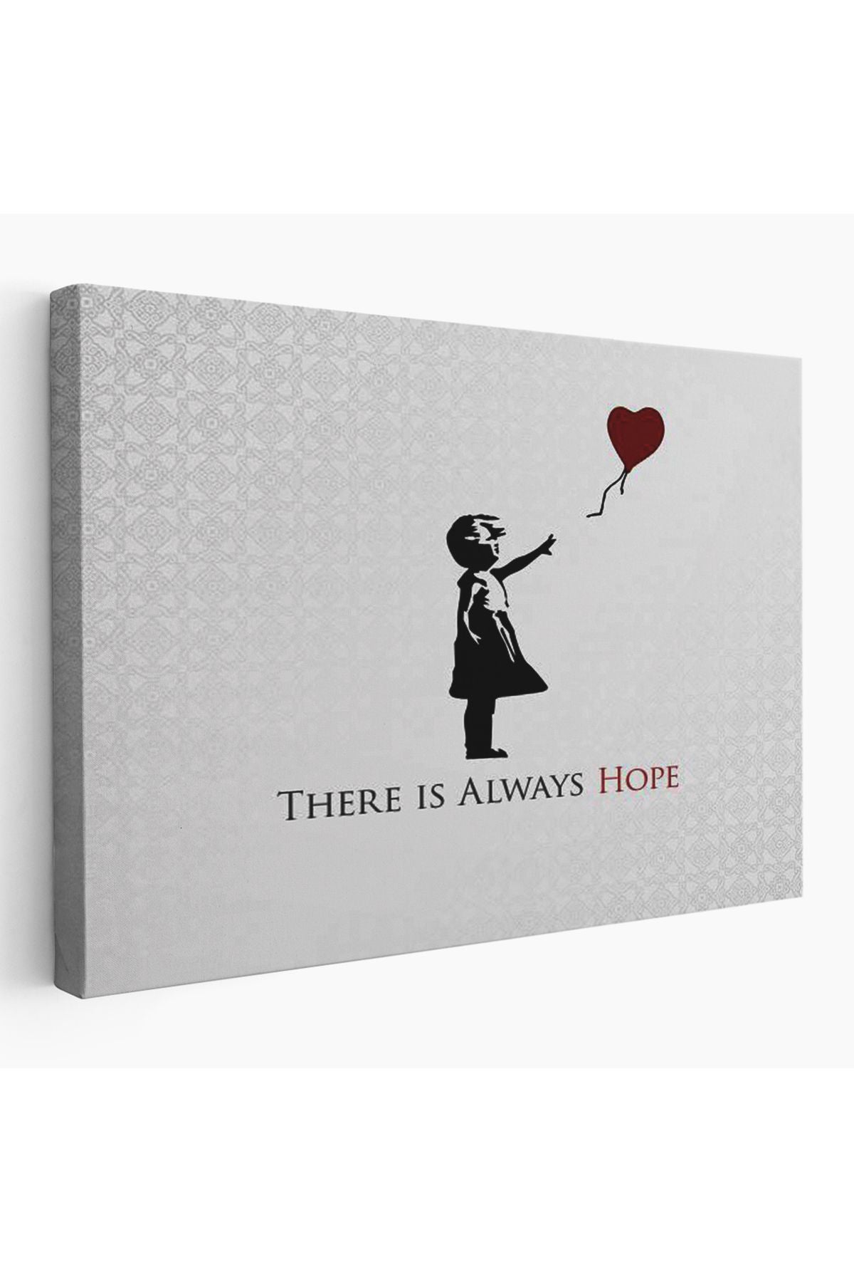 Banksy Kırmızı Balonlu Kızın'ın Her Zaman Umut Vardır Yazılı Tablosu-5012