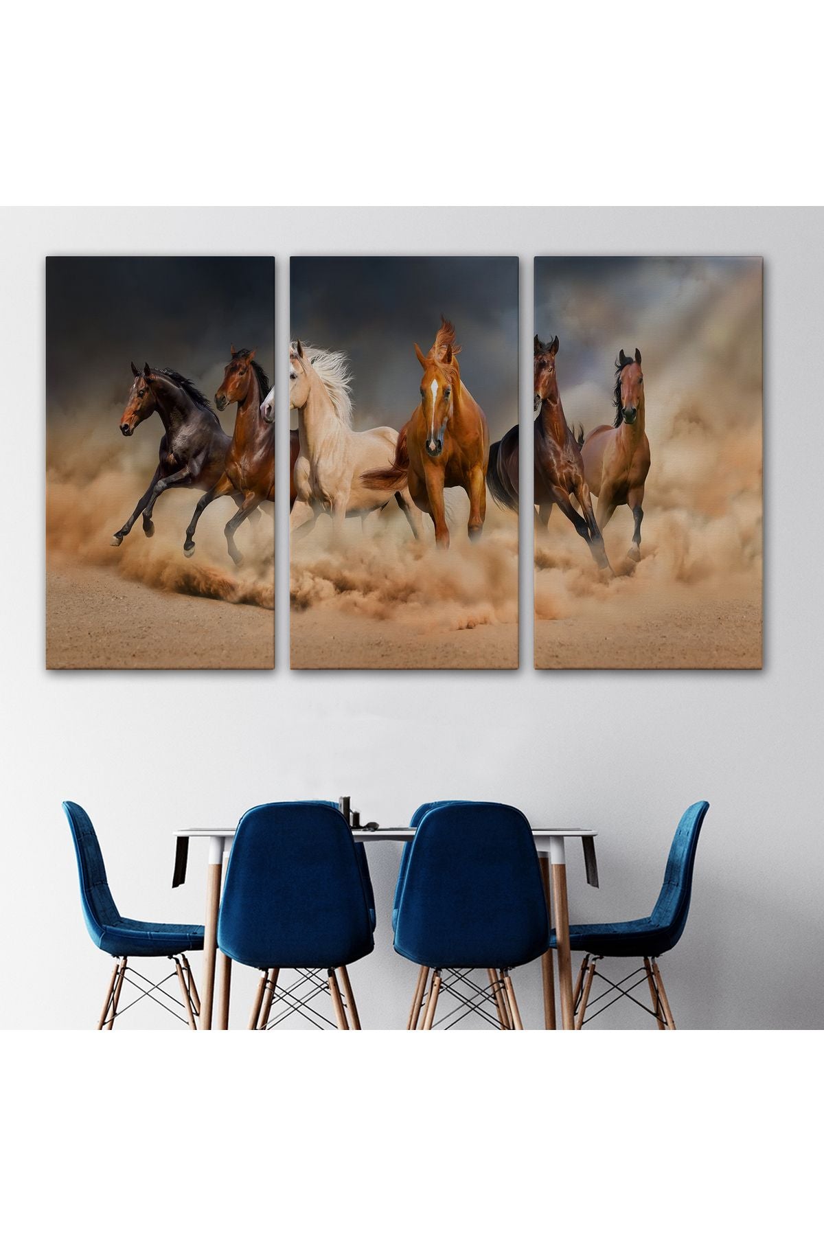 Koşan Atlar Dekoratif Kanvas Tablo 1126