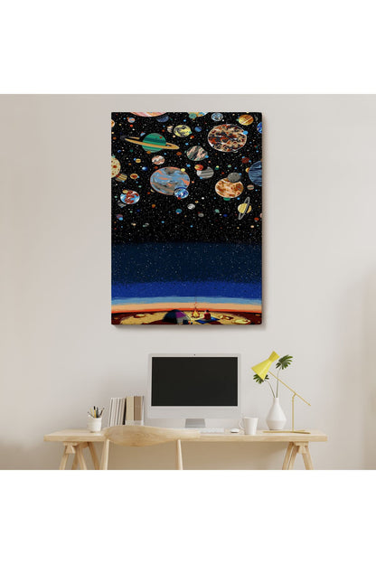 Galaxiyi İzleyen Kampçı Duvar Tablosu-6352