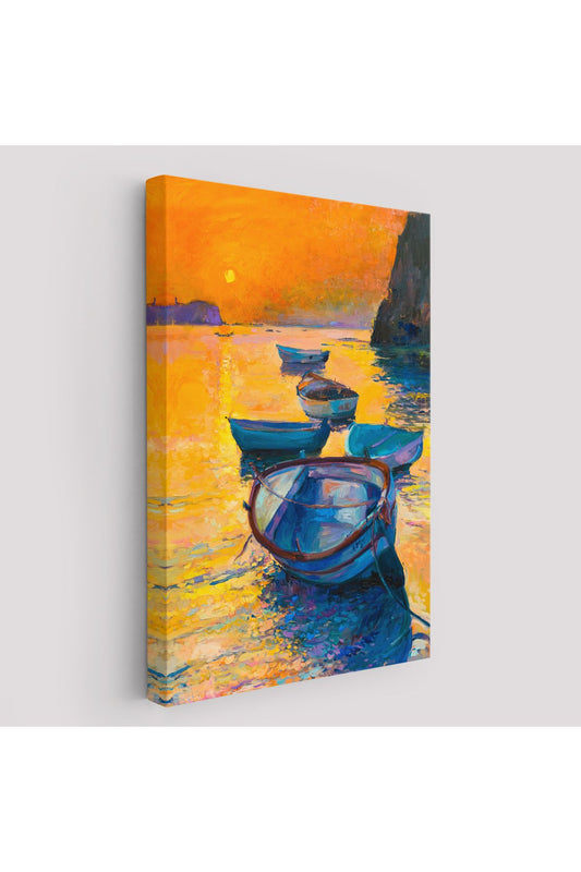 Denizde Gün Batımı Manzarası Duvar Tablosu-5983