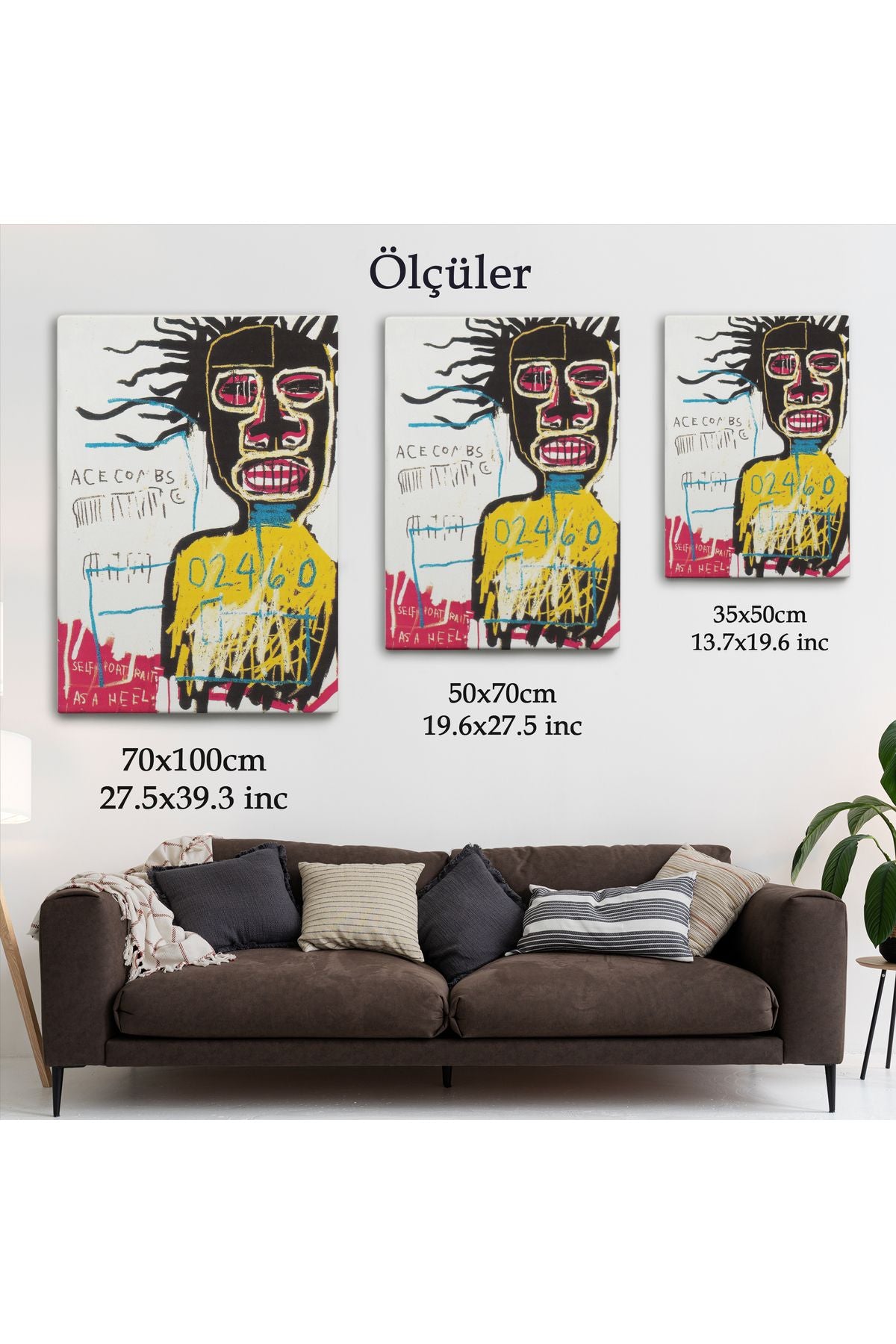 Jean Michel Basquiat'ın Kendi Portresi Kanvas Tablo-4967