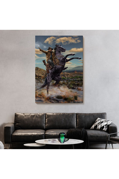 YS Özel Amerikan Kovboyu Dekoratif Duvar Tablosu-6124